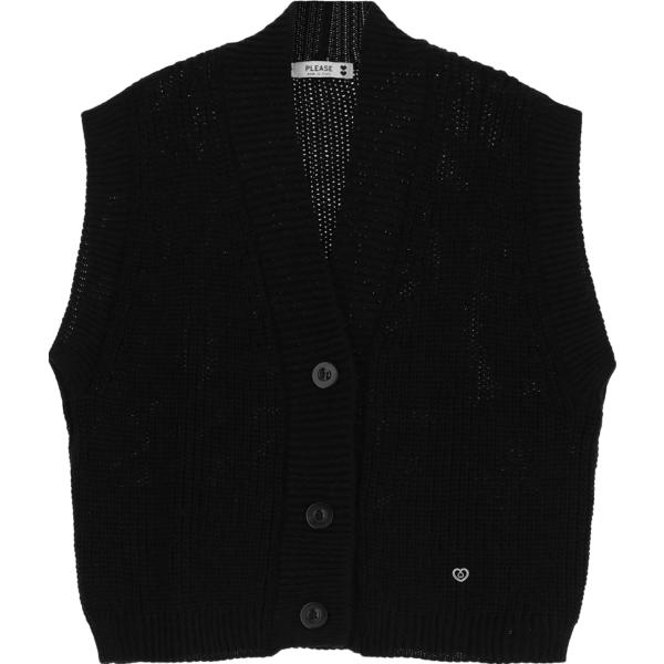 gilet Please nero tinta unita