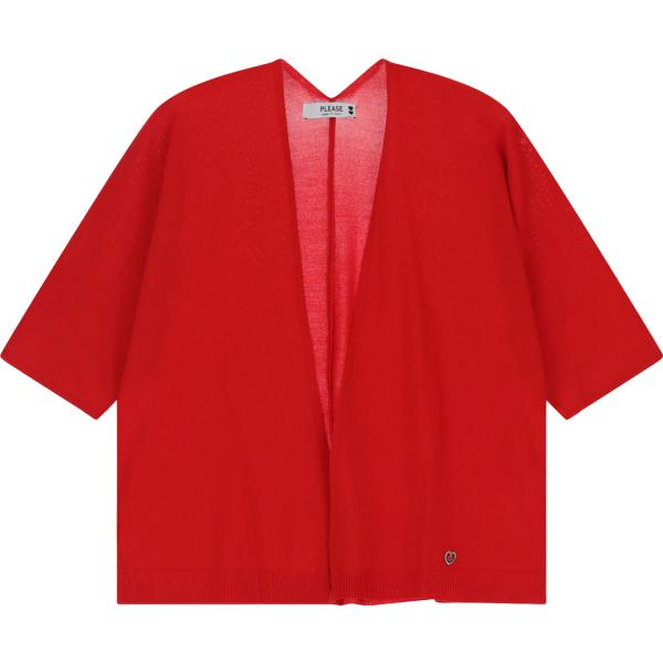 cardigans Please rosso tinta unita