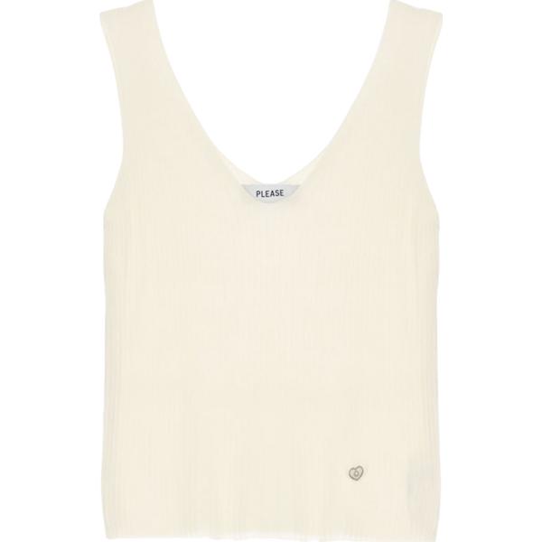 top Please bianco tinta unita