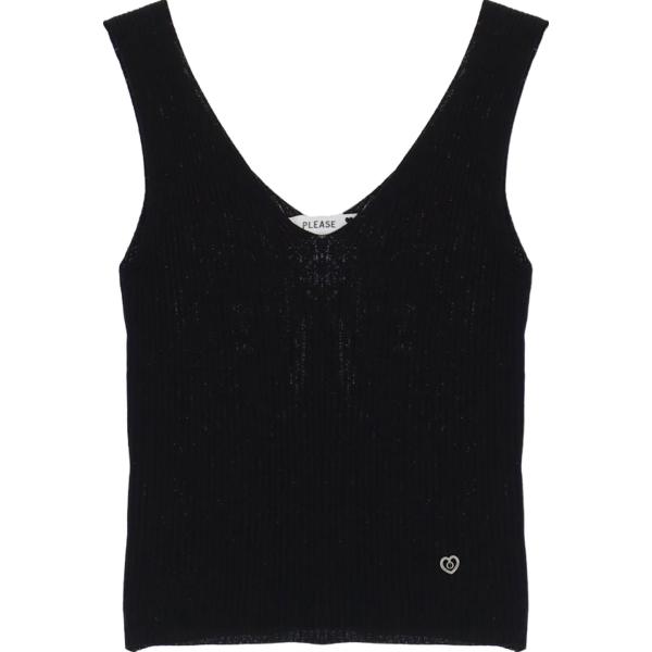 top Please nero tinta unita