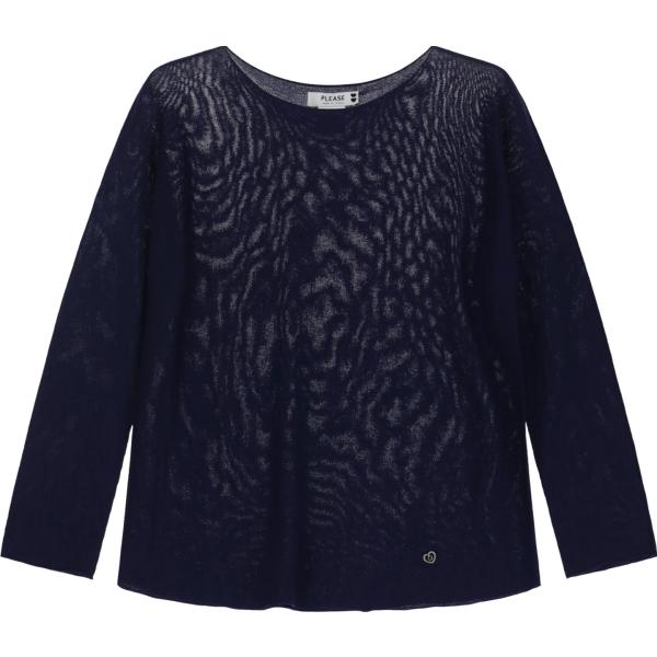 pullovers Please blu tinta unita