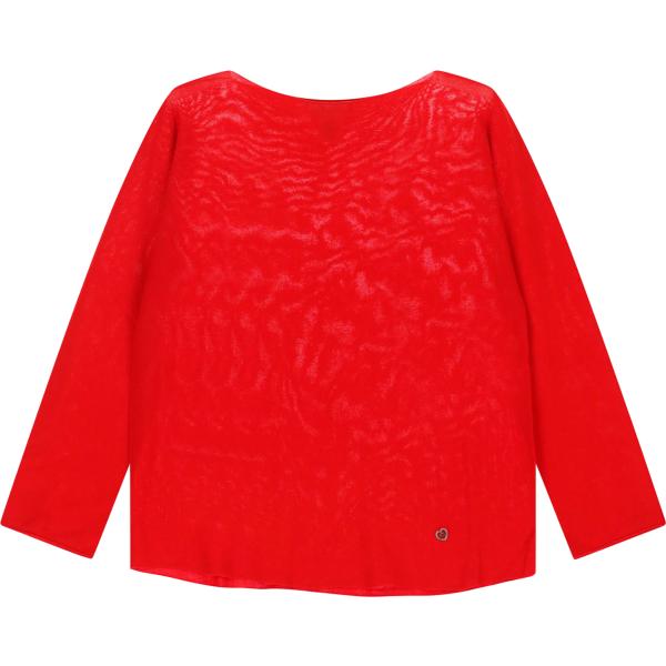 pullovers Please rosso tinta unita