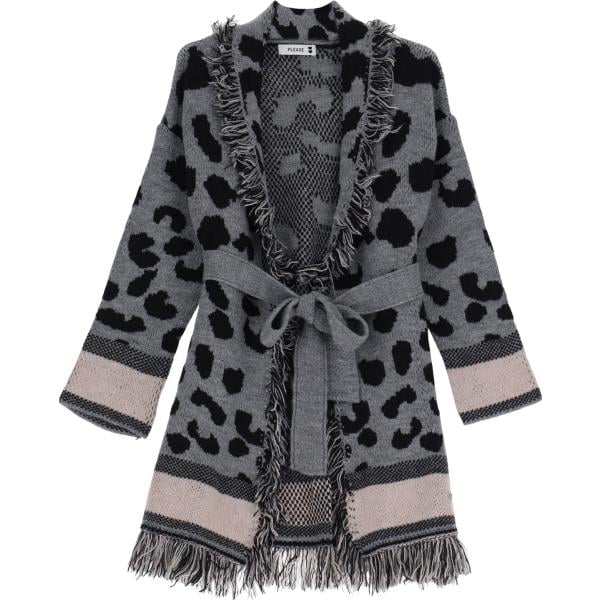 cardigans Please grigio animalier