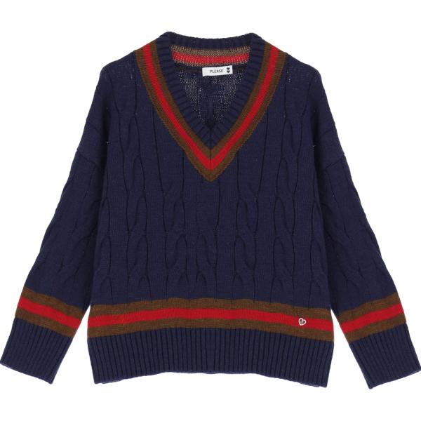 pullovers Please blu a righe