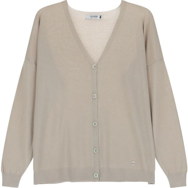 cardigans Please marrone tinta unita