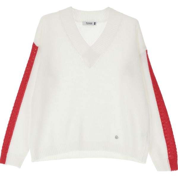 pullovers Please bianco a righe