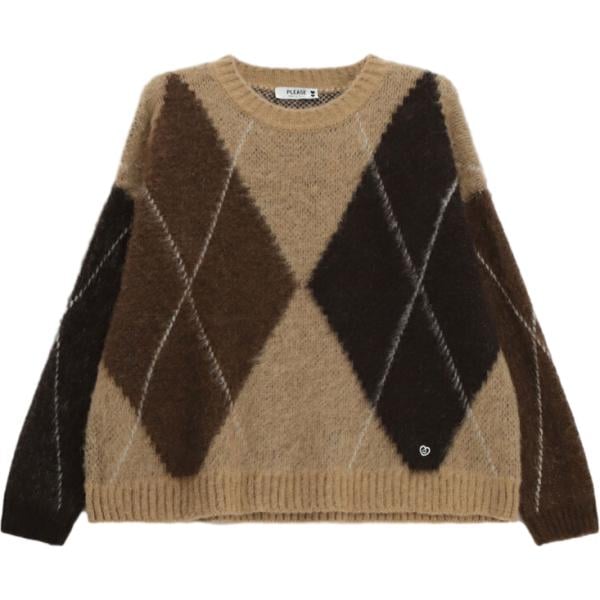 Maglione da donna oversize in nero pece girocollo a maniche lunghe Please