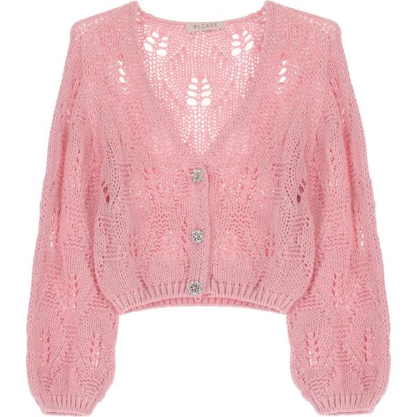 cardigans Please rosa tinta unita