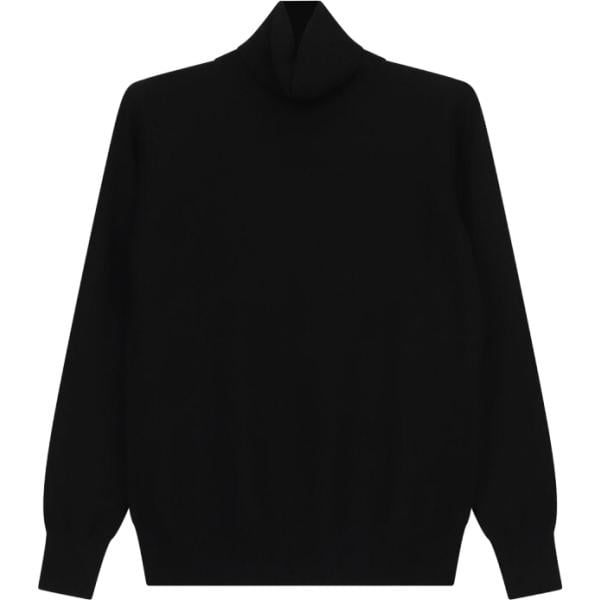 Pullover da donna in nero pece collo a dolcevita a maniche lunghe Please