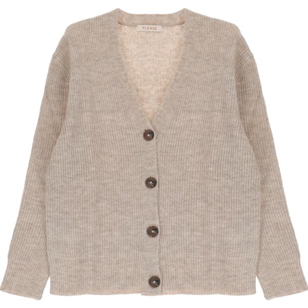 cardigans Please marrone tinta unita