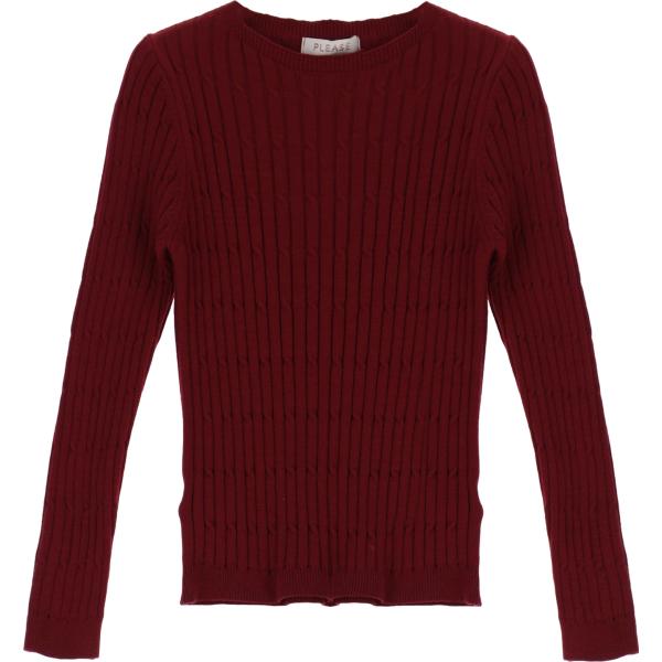 pullovers Please marrone tinta unita