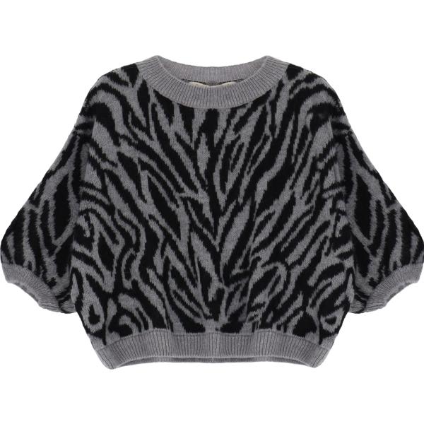 maglieria Please nero animalier