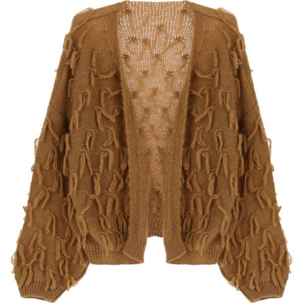 cardigans Please marrone tinta unita