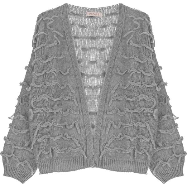 cardigans Please grigio tinta unita