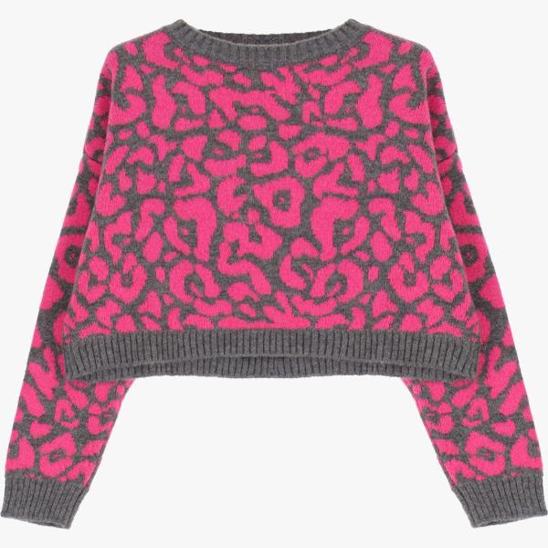 pullovers Please grigio animalier