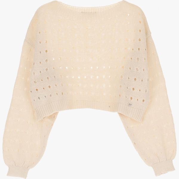 maglieria Please bianco tinta unita