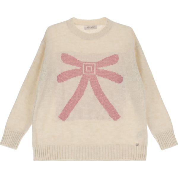pullovers Please bianco con stampe