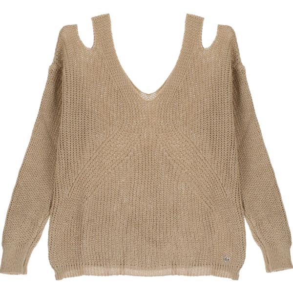 pullovers Please marrone tinta unita