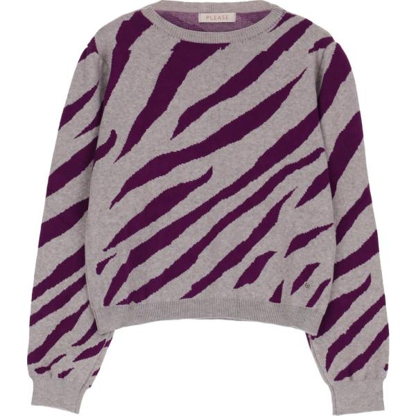 maglieria Please grigio animalier
