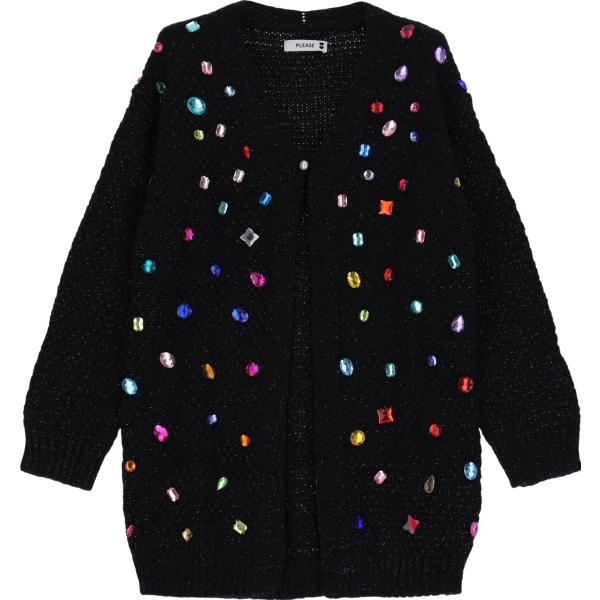 cardigans Please nero tinta unita