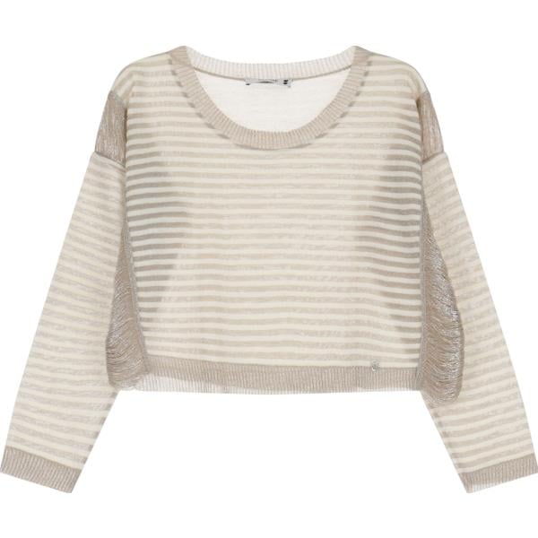 maglieria Please bianco a righe
