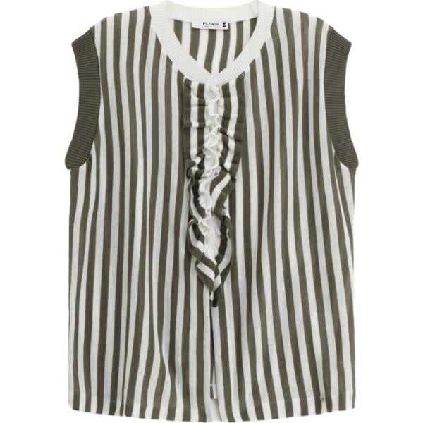 top Please multicolore a righe