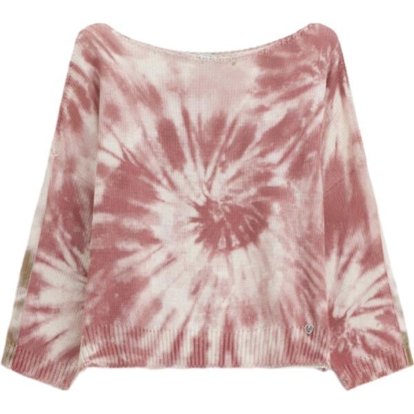 top Please marrone con stampe