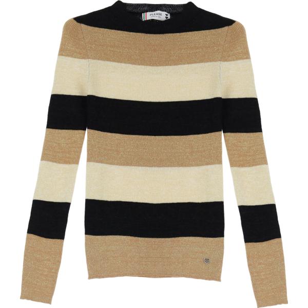 pullovers Please marrone a righe