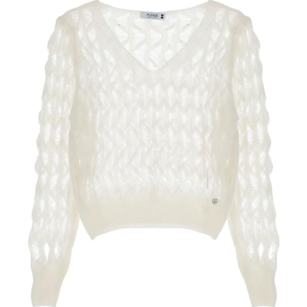 maglieria Please bianco