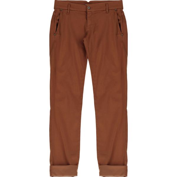 pantaloni Please marrone tinta unita