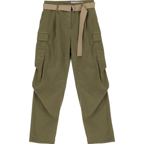 pantaloni Please verde tinta unita