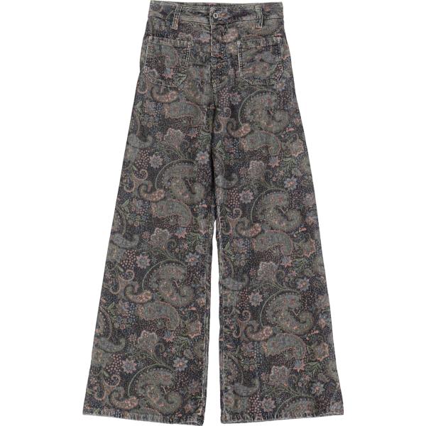 pantaloni Please grigio a fiori