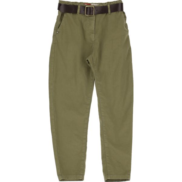 pantaloni capri Please verde tinta unita