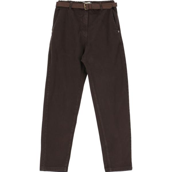 pantaloni Please marrone tinta unita