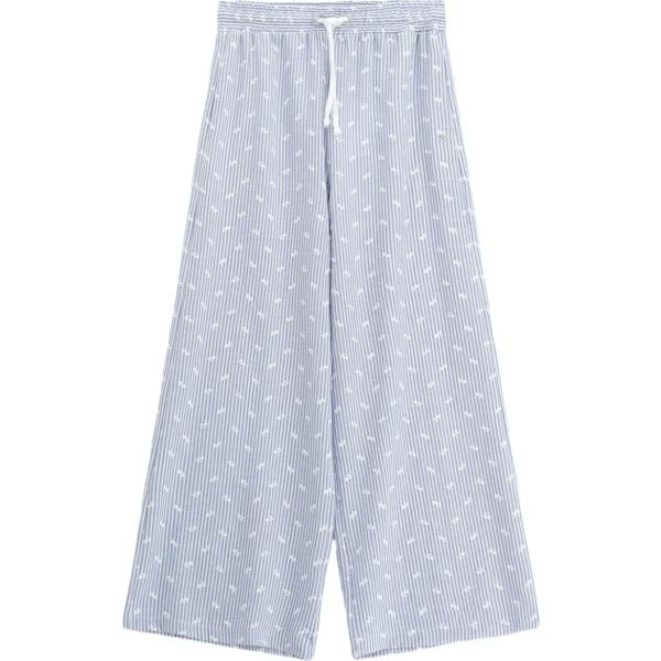 pantaloni a palazzo Please bianco a righe