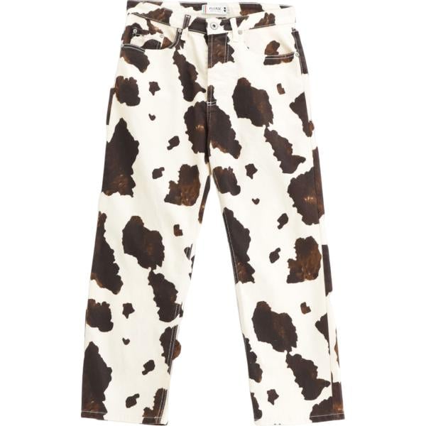 pantaloni Please bianco animalier
