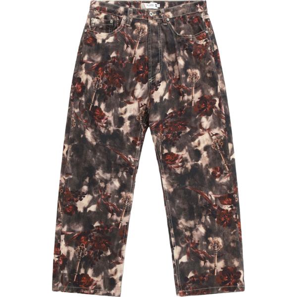 pantaloni Please marrone a fiori