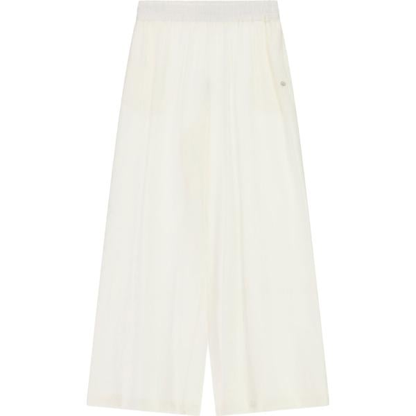Pantaloni da donna in bianco avorio a vita alta Please