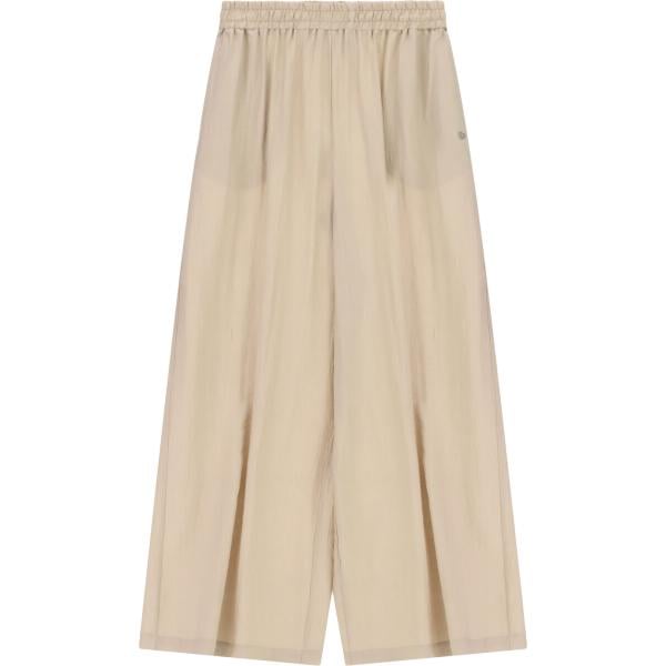 Pantaloni da donna in beige sabbia a vita alta Please Please