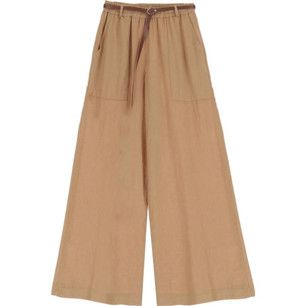 pantaloni a palazzo Please marrone