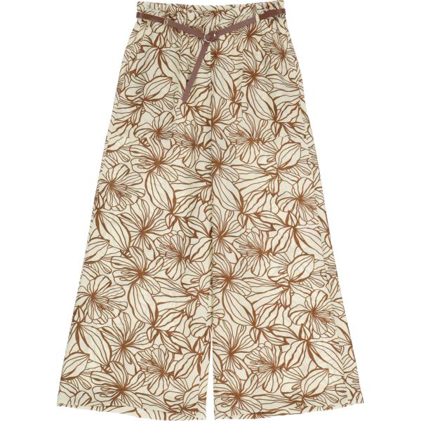 pantaloni a palazzo Please bianco a fiori
