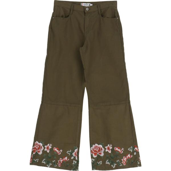 pantaloni Please marrone a fiori