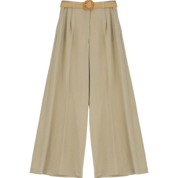 pantaloni a palazzo Please marrone