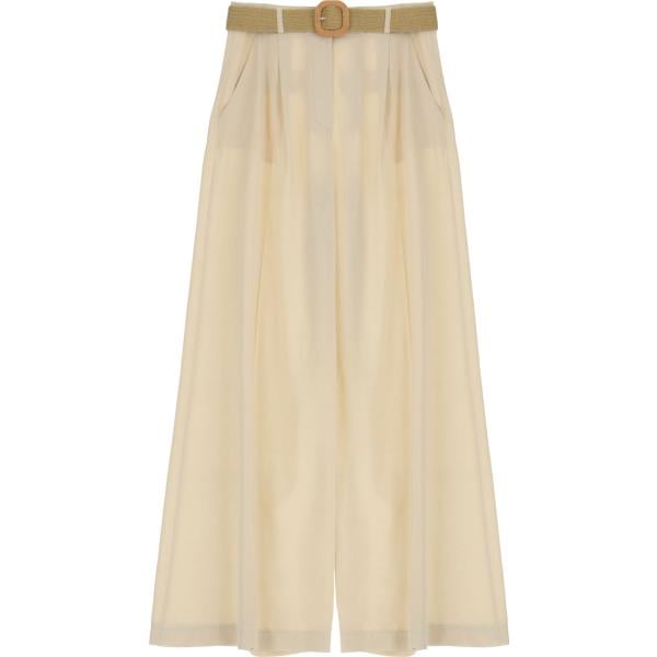 pantaloni a palazzo Please marrone