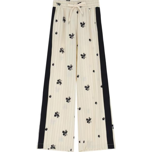 pantaloni Please bianco a righe