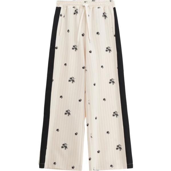 pantaloni Please bianco a righe