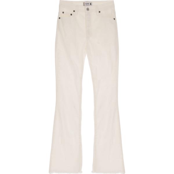 jeans Please bianco tinta unita