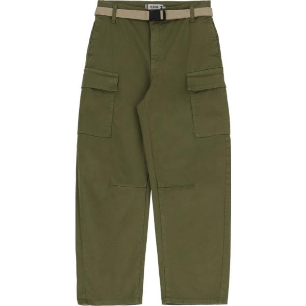 pantaloni cargo Please verde tinta unita