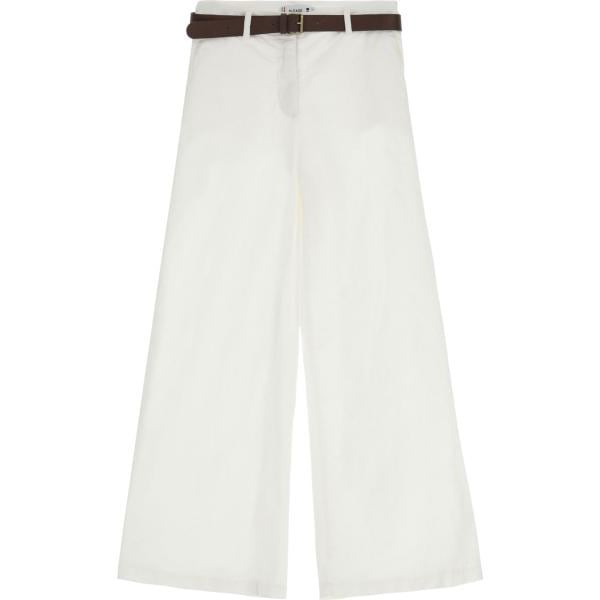 pantaloni Please bianco tinta unita