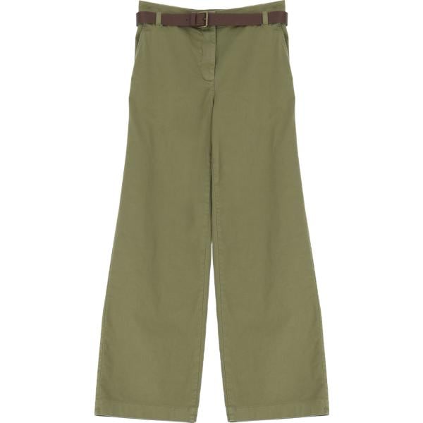 pantaloni Please verde tinta unita